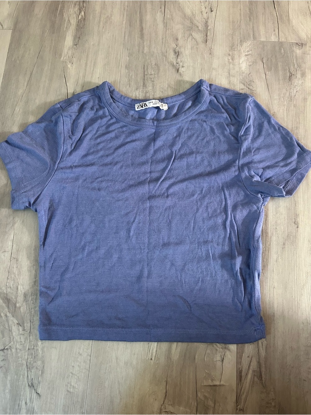 Zara Lavender Crewneck Short-Sleeve Tee